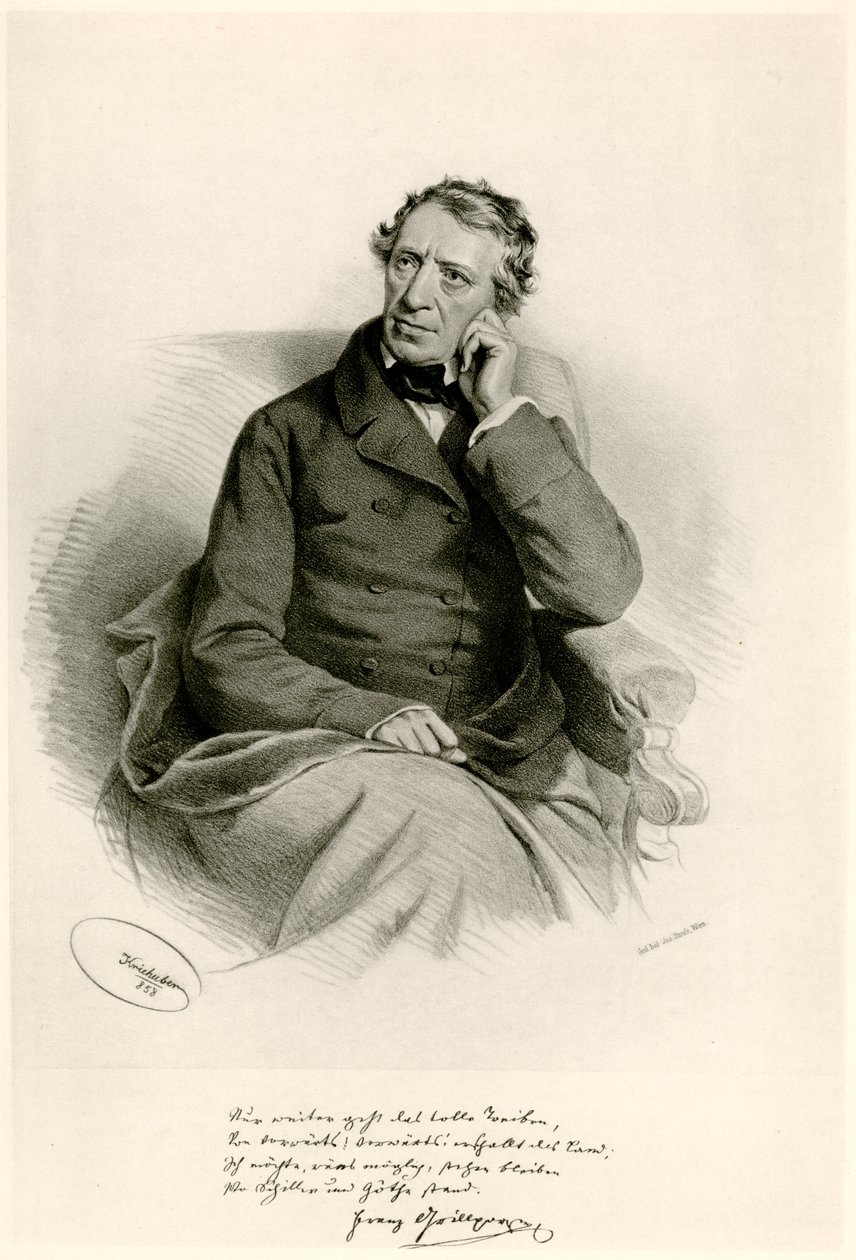Franz Grillparzer, 1884-90 (fototyp) autorstwa German School