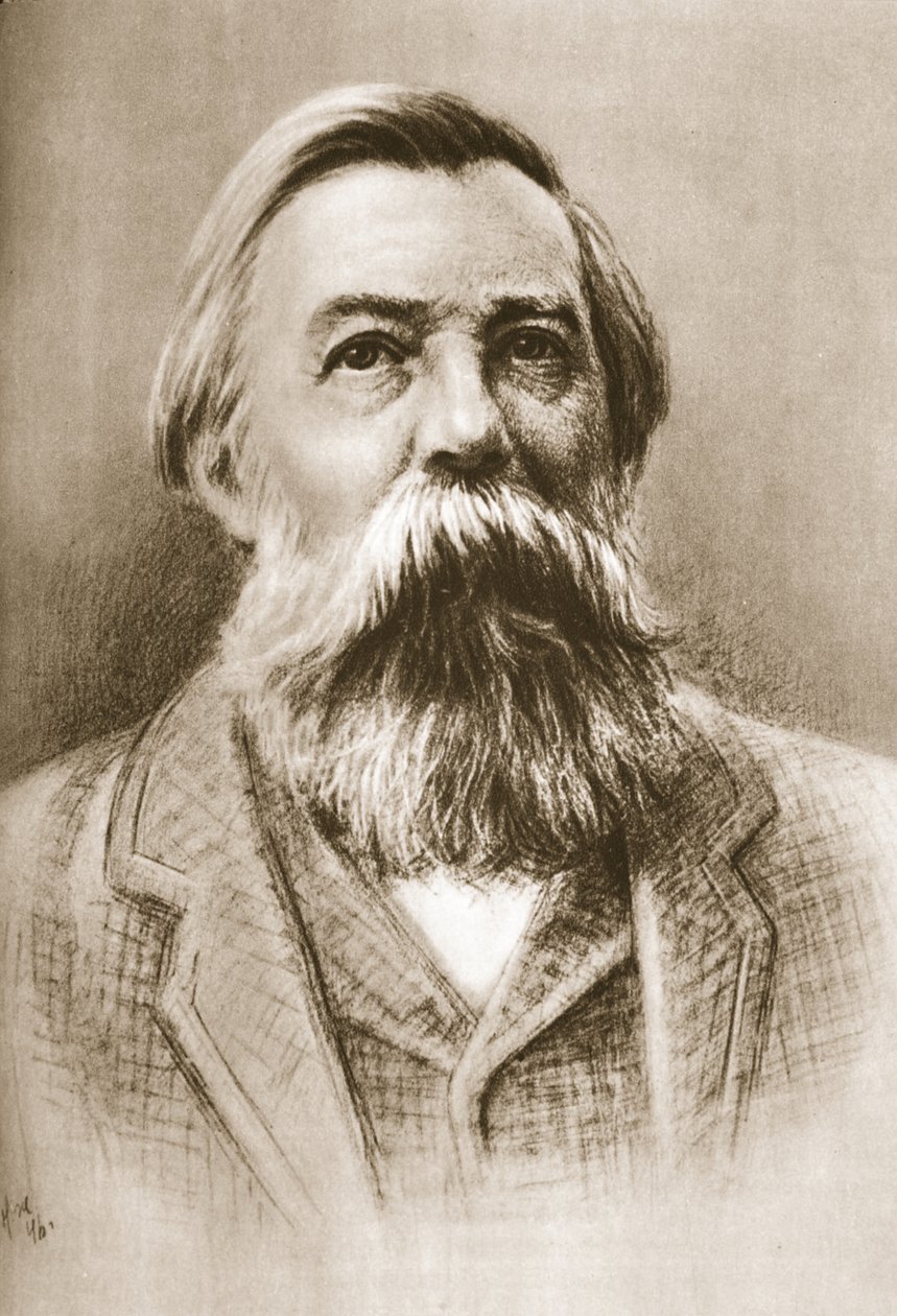 Fryderyk Engels (zdjęcie w sepii) autorstwa German School