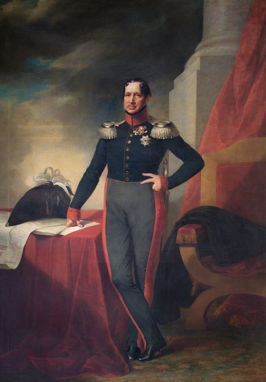 Frederico Guilherme III, Rei da Prússia, c.1830 (óleo sobre tela)polonês autorstwa German School