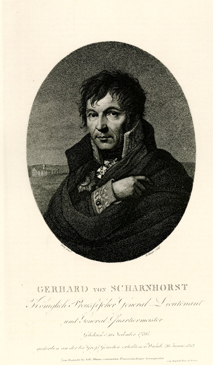 Gerhard Johann David von Scharnhorst, 1884-90 autorstwa German School