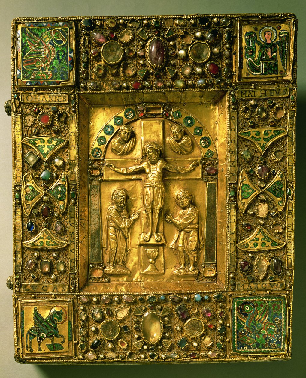Okładka ewangelii, ottońska, Niemcy, XI w. (złoto, emalia i kamienie półszlachetne) autorstwa German School