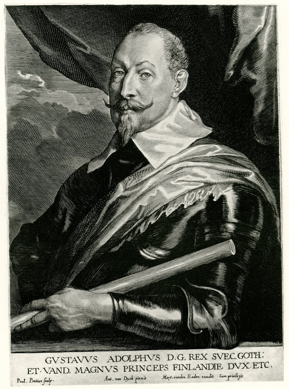 Gustaw II Adolf, król Szwecji autorstwa German School