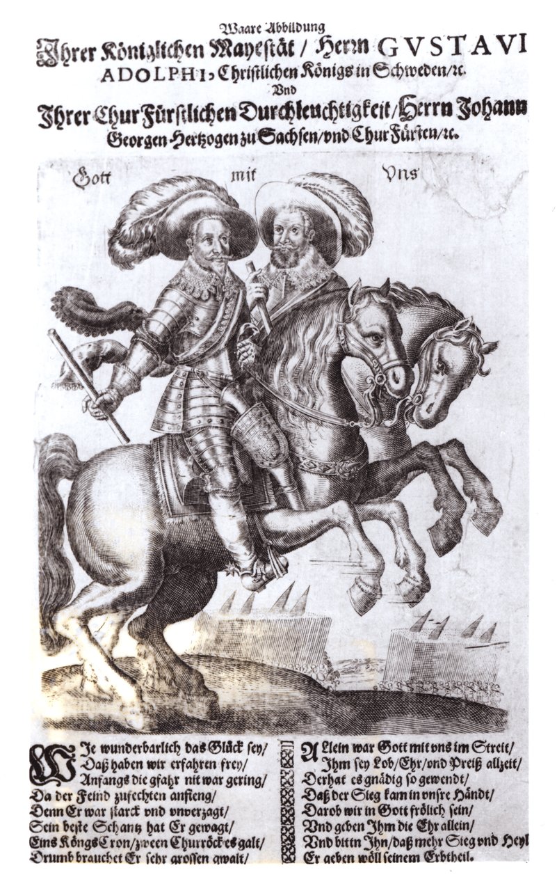 Gustaw Adolf II (1594-1632) i Gustaw Adolf IV (1778-1837), królowie Szwecji autorstwa German School