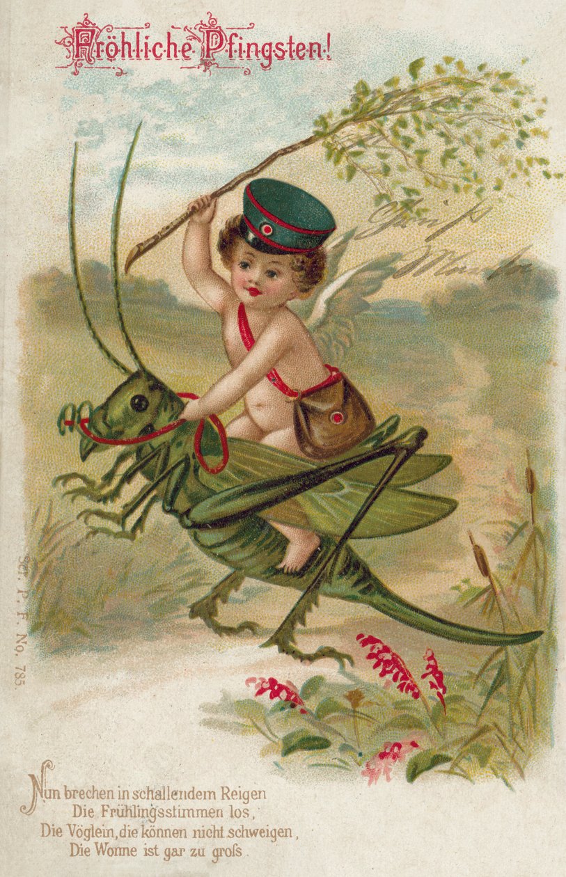 Wesołych Świąt (kolorowa litografia) autorstwa German School