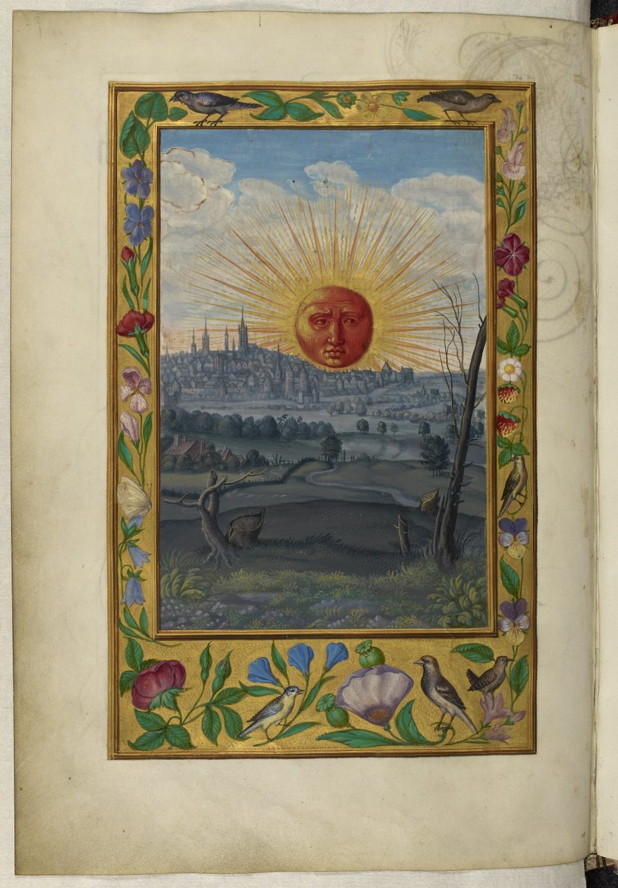 Harley 3469 f.33v The Sun, ilustracja z filmu „Splendor Solis” autorstwa German School