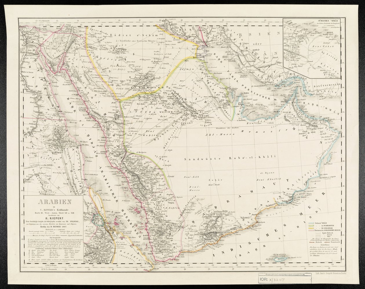 IOR/X/3207 „Arabia na geografii C. Rittera” autorstwa German School