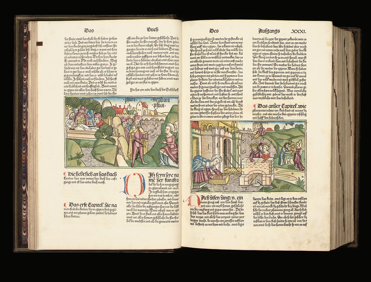 Iluminowana kopia 9. wydania Biblii w języku niemieckim, Anton Koberger, Norymberga, 1483 autorstwa German School