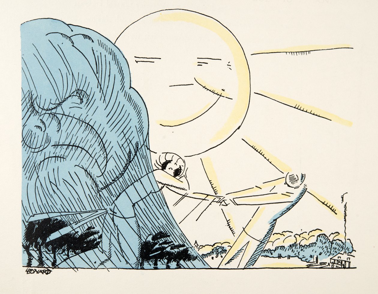 Ilustracja ze Styl, wyd. 1922 (druk pochoir) autorstwa German School