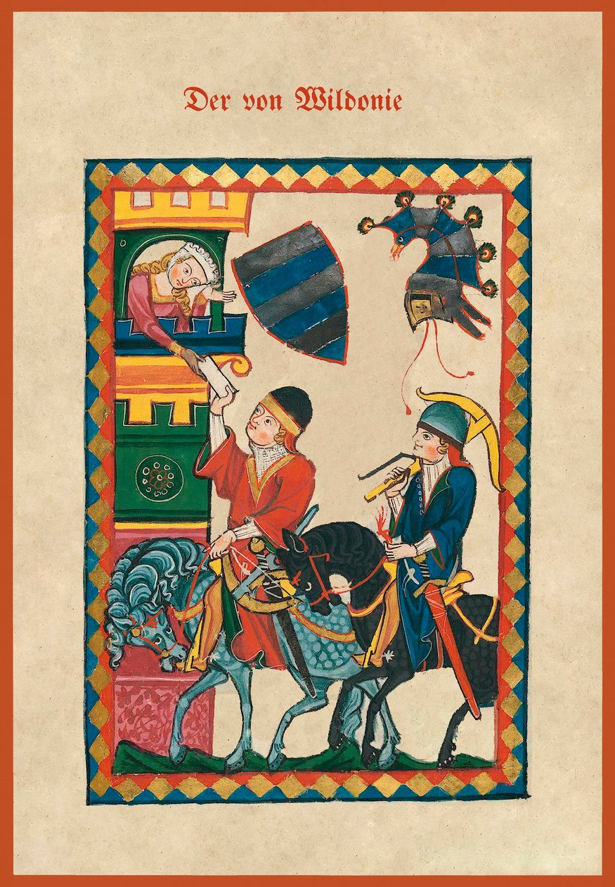 Ilustracja ze średniowiecznego śpiewnika autorstwa German School