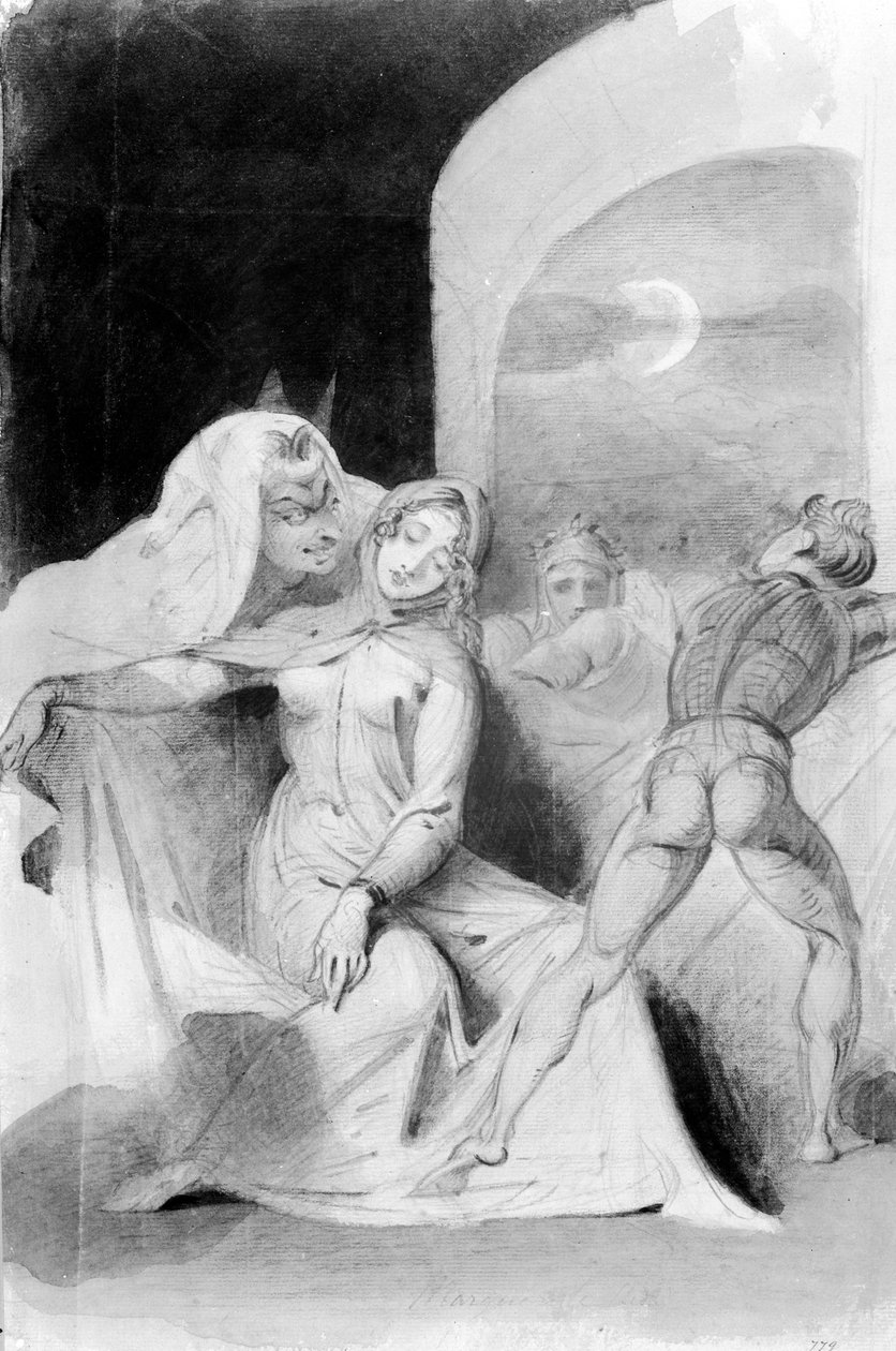 Ilustracja z Fausta, XIX w. autorstwa German School