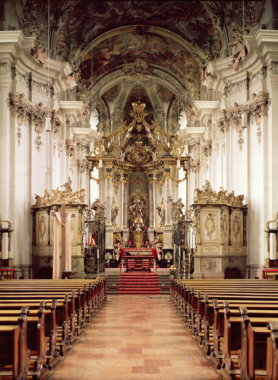 Wnętrze projektu Balthasara Neumanna (1687-1753) 1734-54 autorstwa German School