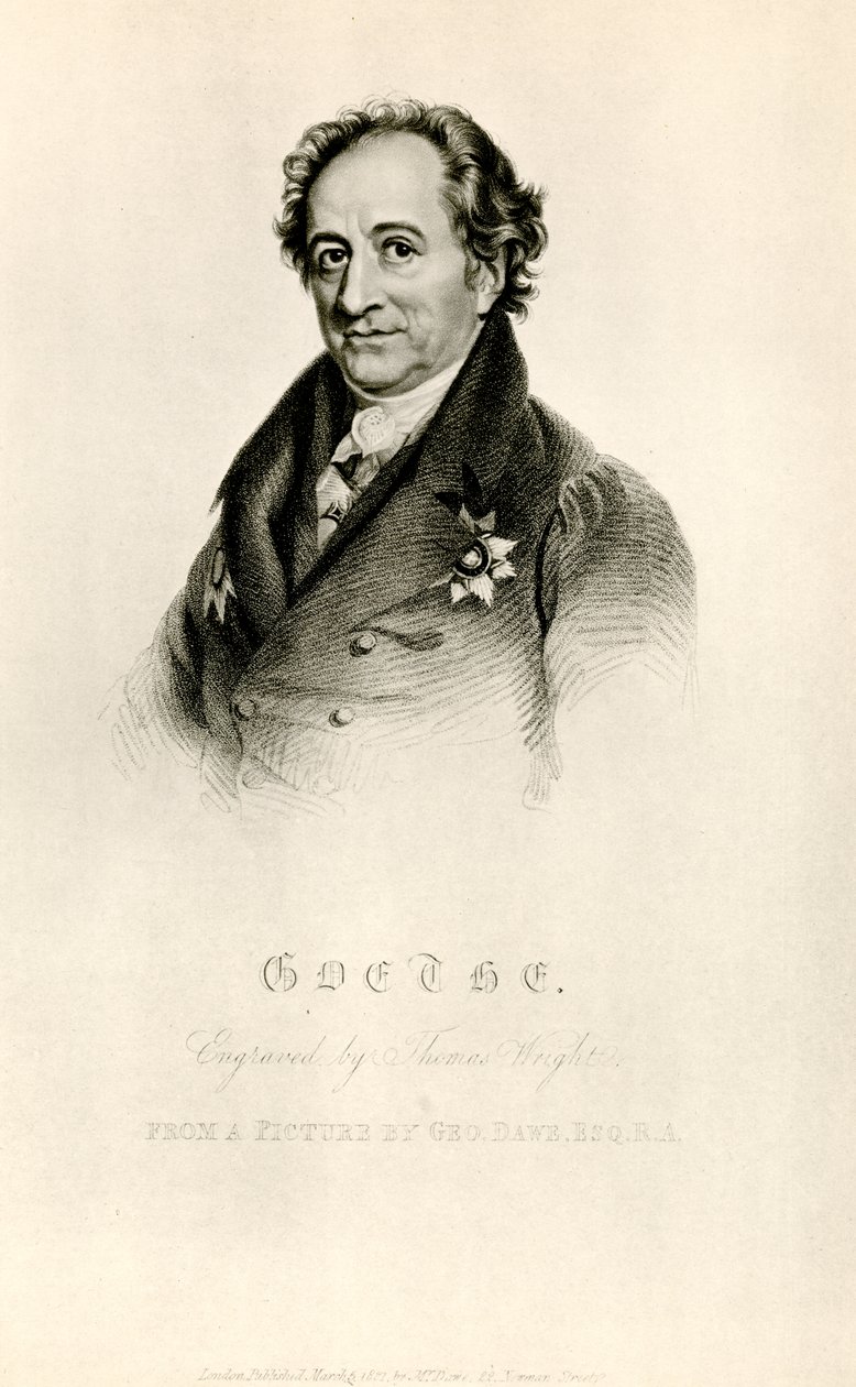 Johann Wolfgang von Goethe autorstwa German School