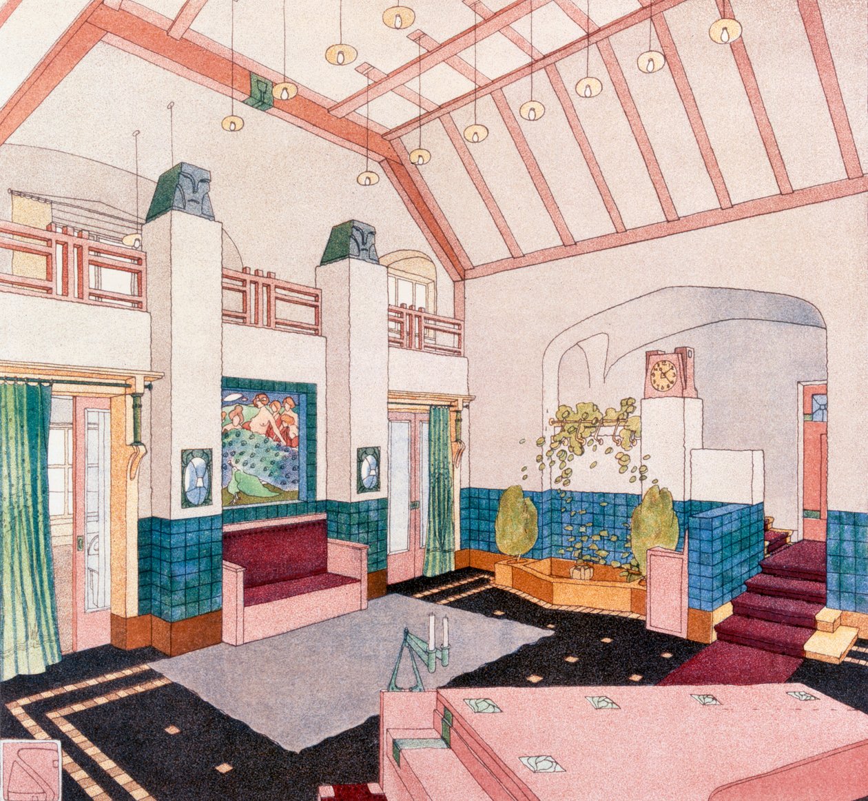 Jugendstil lub salon w stylu wczesnego modernizmu autorstwa German School