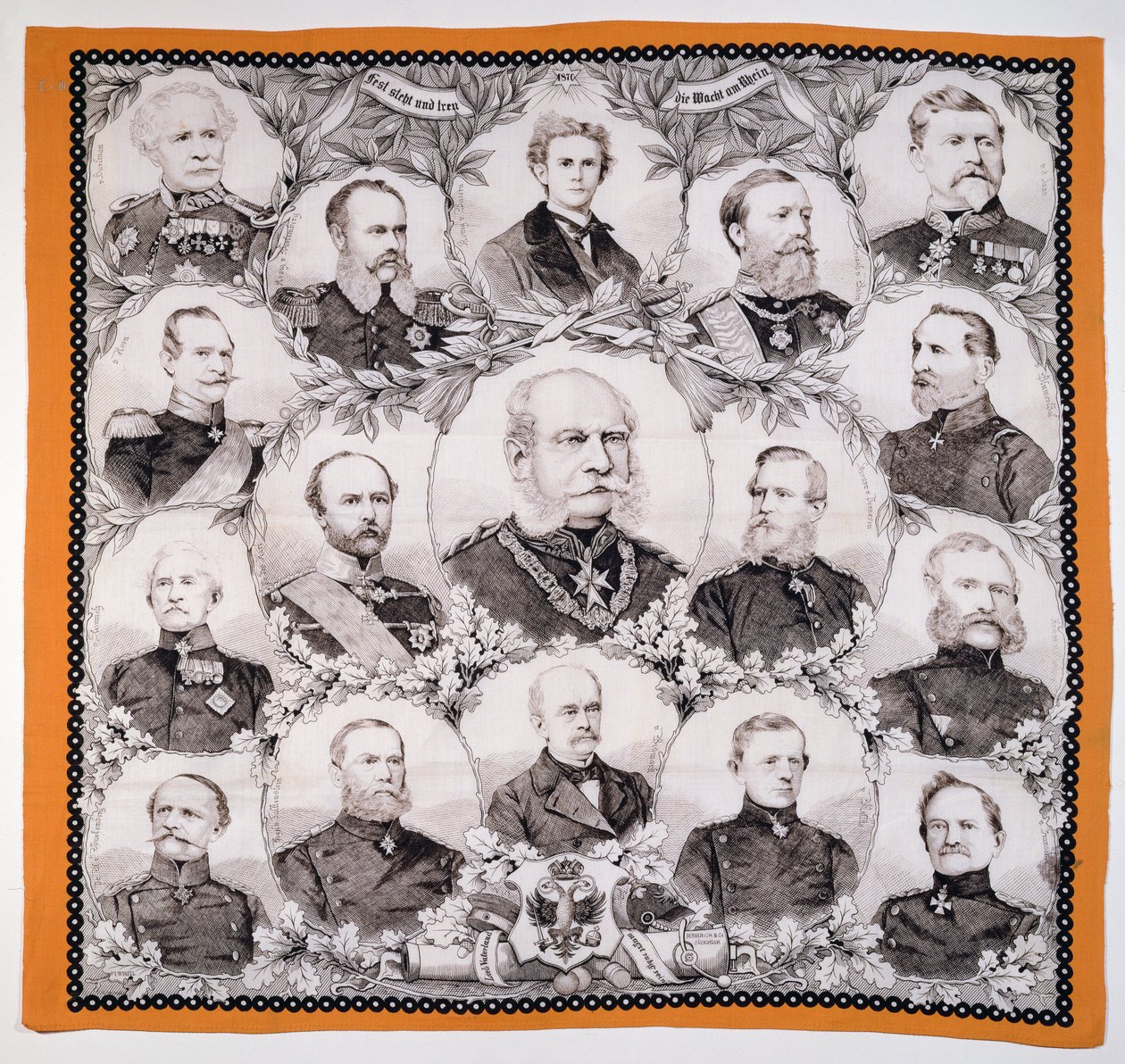 Kaiser Wilhelm I (1797-1888) w otoczeniu niemieckich generałów, 1870 autorstwa German School