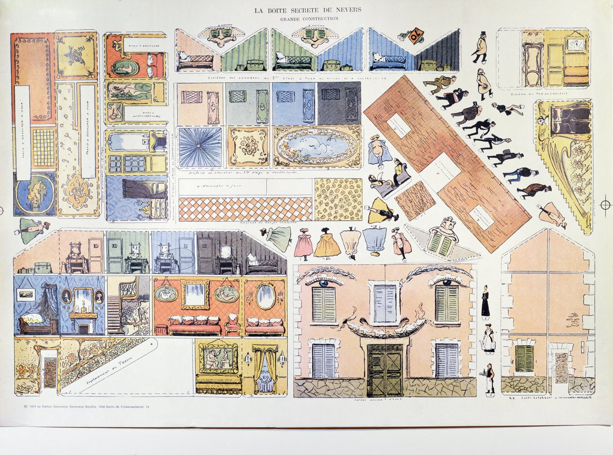 La Boite Secrete de Nevers, przedruk wykonany przez Edition Genoveva w Berlinie z oryginalnego druku z 1904, 1974 autorstwa German School