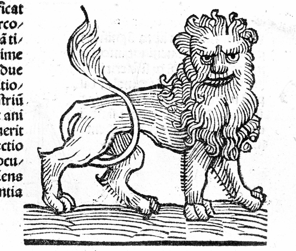 Le Lion - w Traktacie Johannesa Angelo O wielkich związkach lat i ich obrotach. Augsburg, Erhard Ratdolt autorstwa German School
