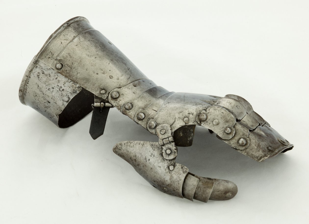 Rękawica lewa, c.1490-1510 (stal i skóra) autorstwa German School