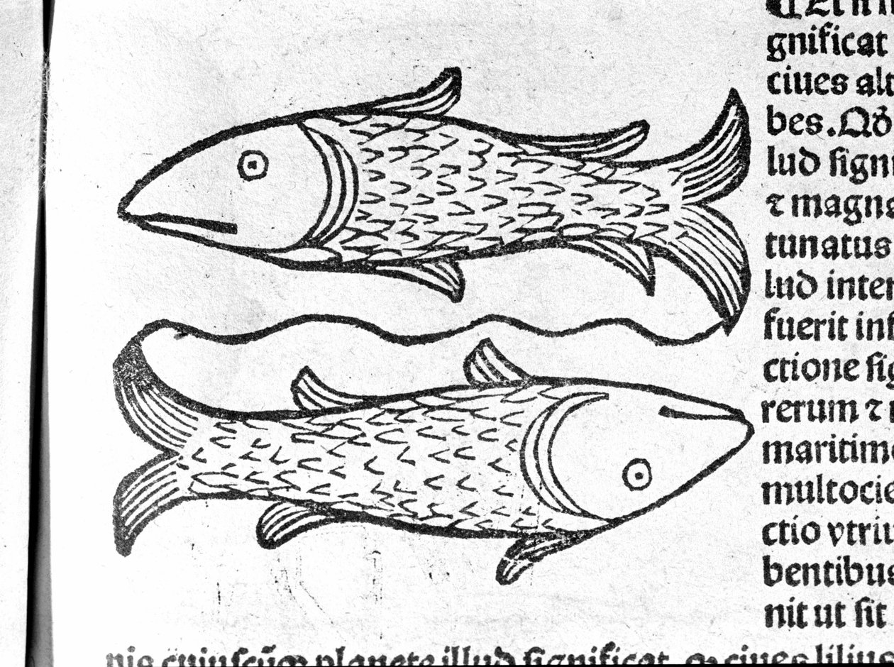 Les Pisces - w Traktacie Johannesa Angelo Augsburg, Erhard Ratdolt autorstwa German School