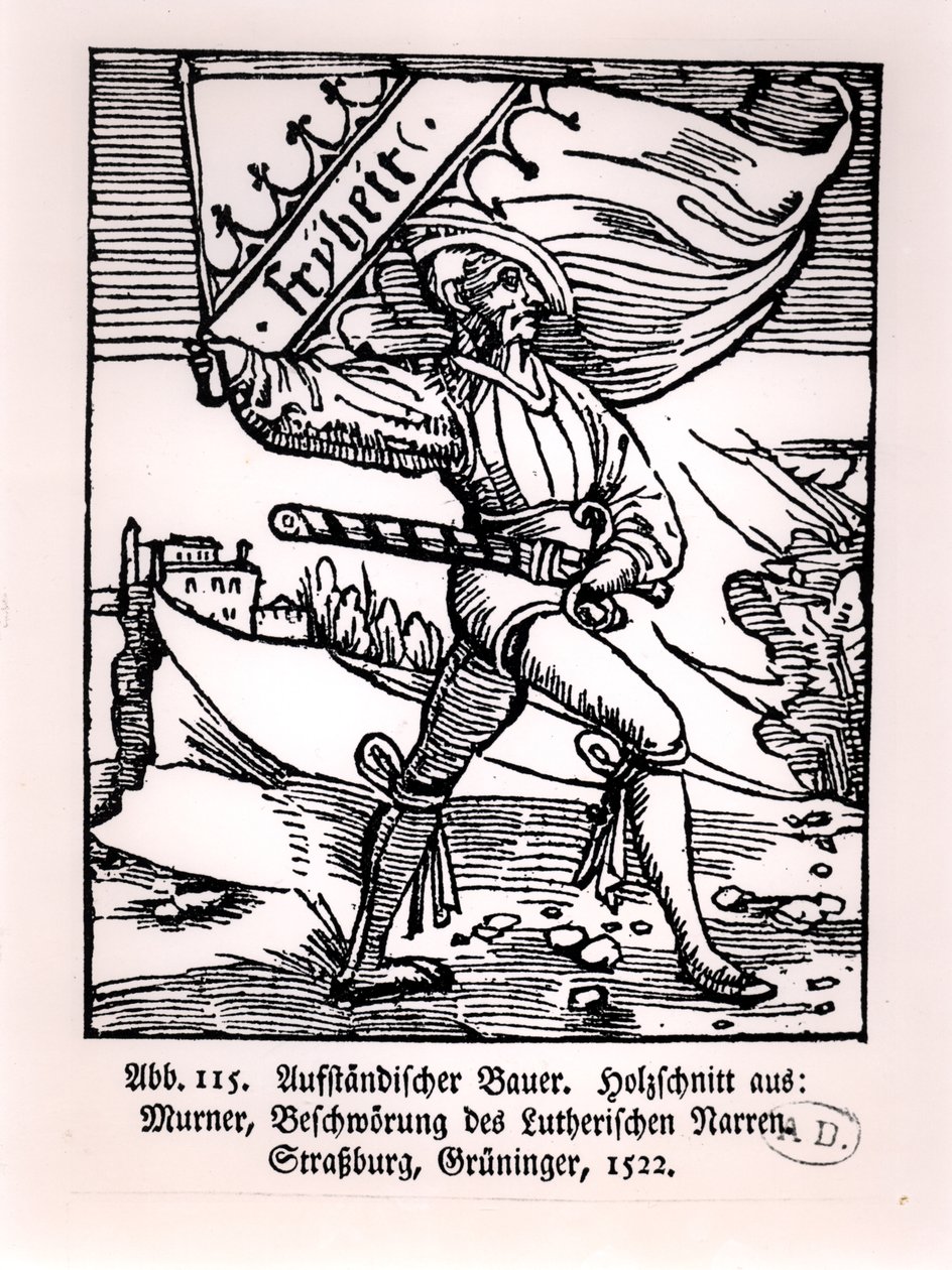 Wolność, ilustracja buntu chłopskiego, 1522 autorstwa German School