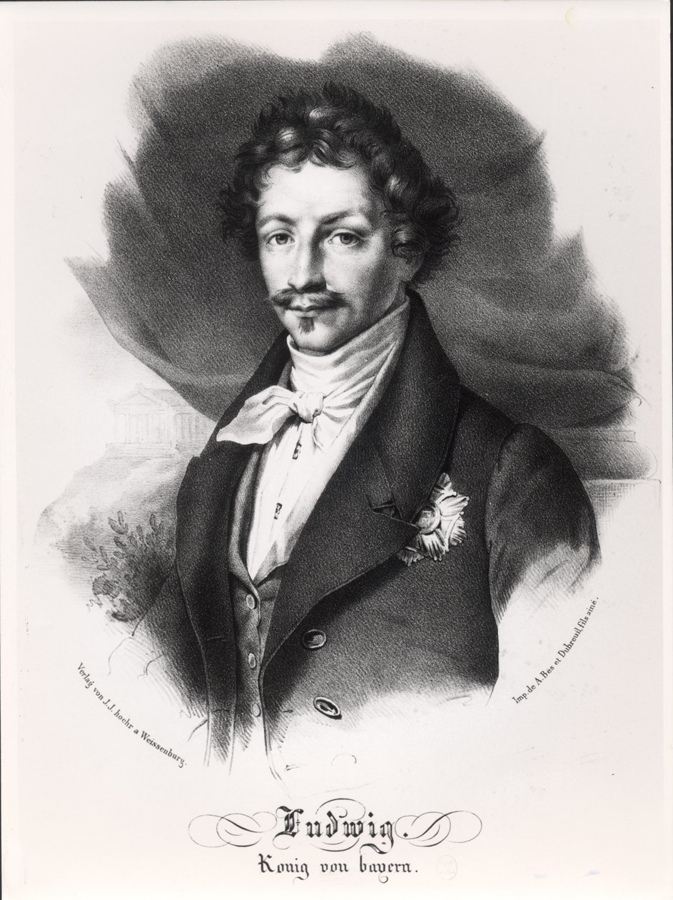 Ludwik I Bawarski (25 sierpnia 1786 - 29 lutego 1868) autorstwa German School