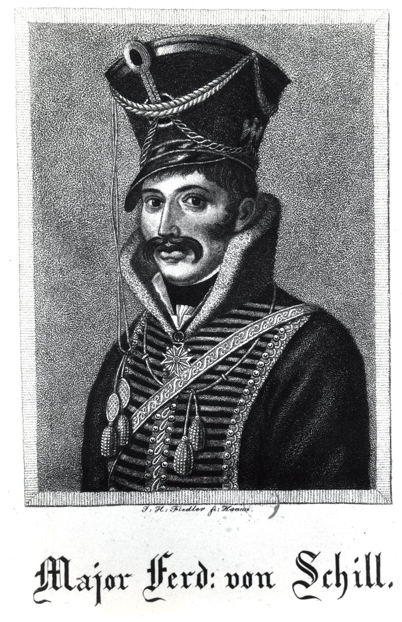 Major Ferdynand Baptista von Schill (1776-1809) autorstwa German School