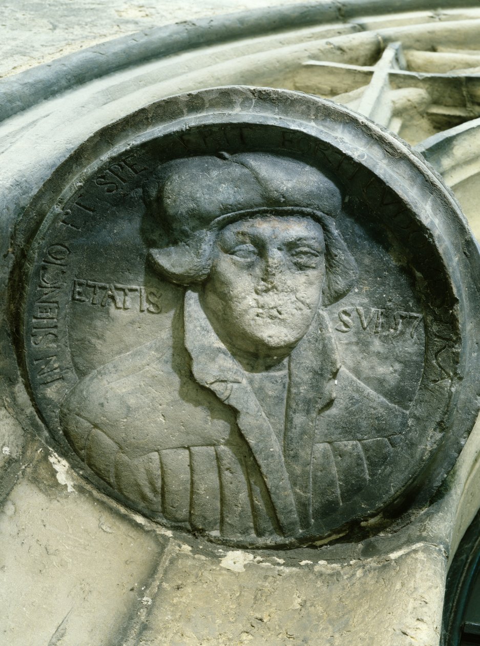 Martin Luther, 57 lat z Luthers Rose, C16th (relief) autorstwa German School