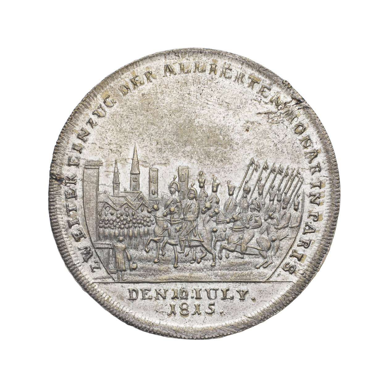 Medal upamiętniający Wellingtona i Blüchera w Waterloo autorstwa German School