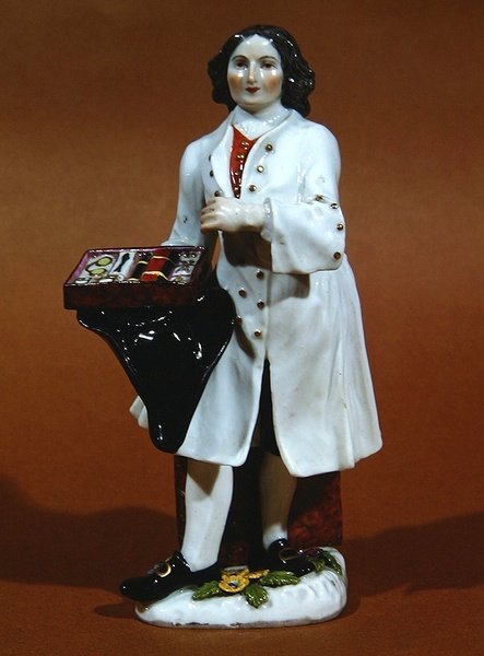 Miśnia Statuetka Sprzedawcy Okularów (porcelana) autorstwa German School