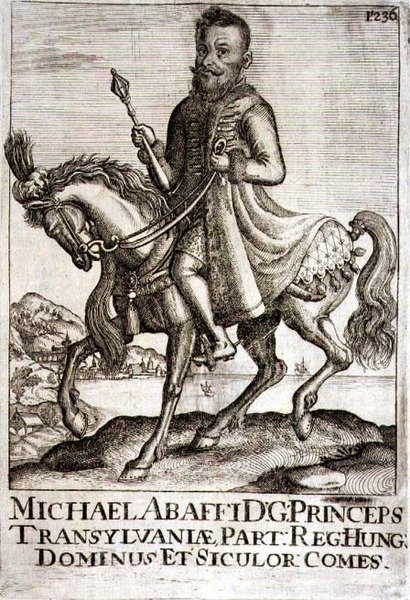 Michael Apafi (1632-90) Książę Transylwanii, ilustracja z książki o kampaniach osmańskich w Europie, grawerowana przez Paula Fursta (ok. 1605-66) autorstwa German School