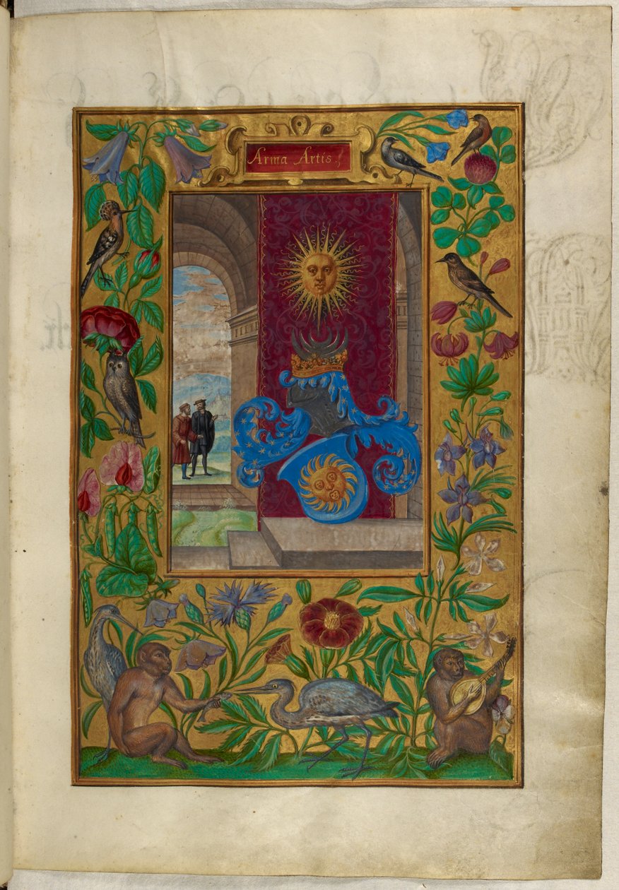 Ms Harley 3469, f.2 Two Golden Suns, z „Splendor Solis” Salomona Trismosina autorstwa German School