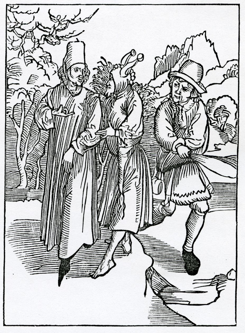 O głosie nieuprzejmości i głupoty, który wynika z tego, ilustracja z angielskiego przekładu „Statek głupców” Aleksandra Barclay