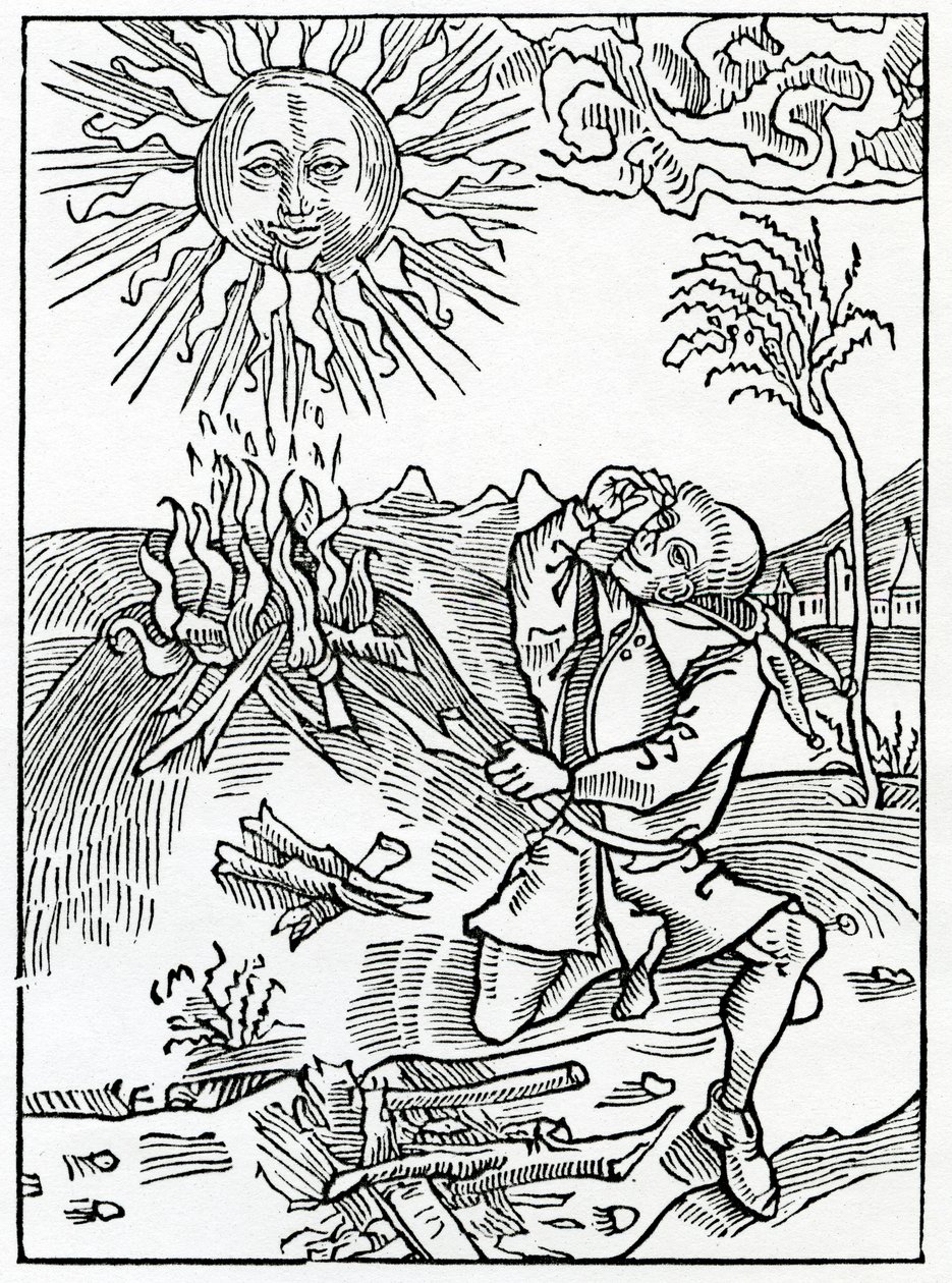 O tych, którzy głupkowato mówili przeciwko dziełom Bożym, ilustracja z angielskiego przekładu „Statek głupców” Aleksandra Barclay