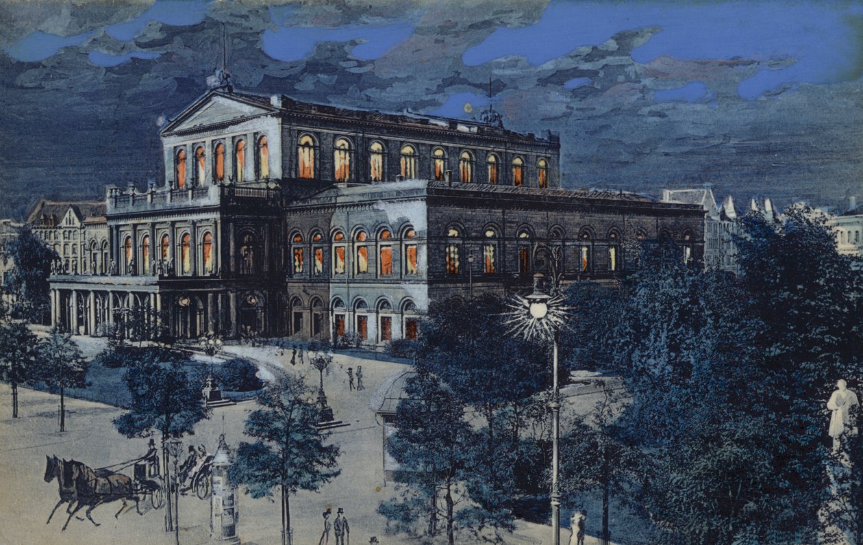 Opera House, Hanower, Niemcy (druk kolorowy) autorstwa German School