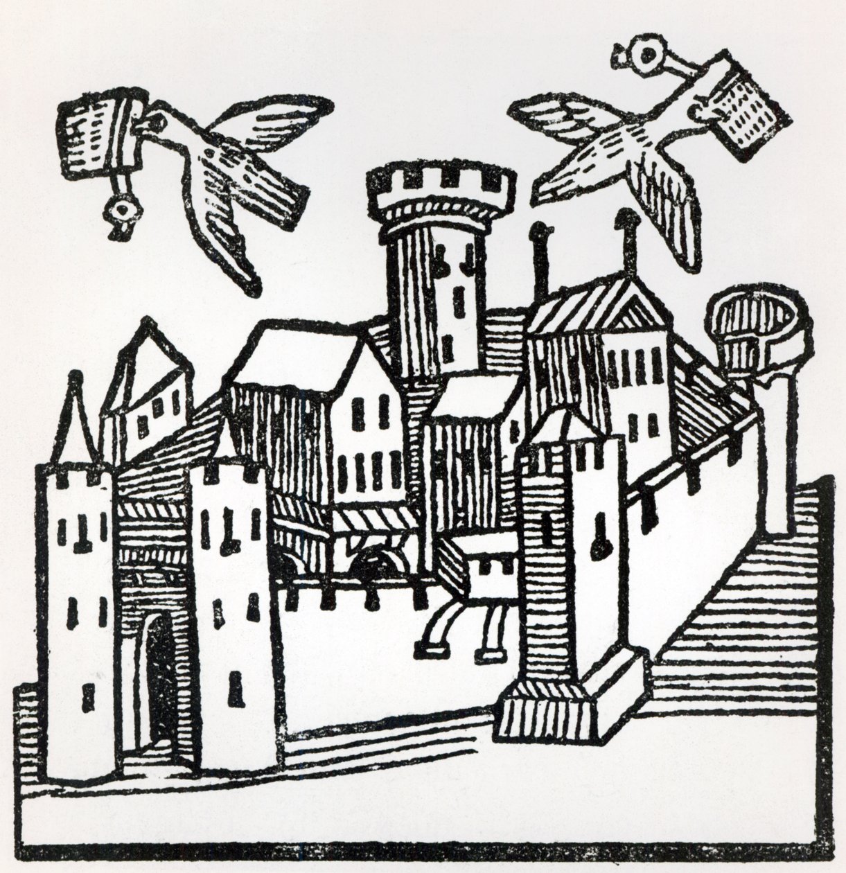 Poczta gołębi, 1488 autorstwa German School