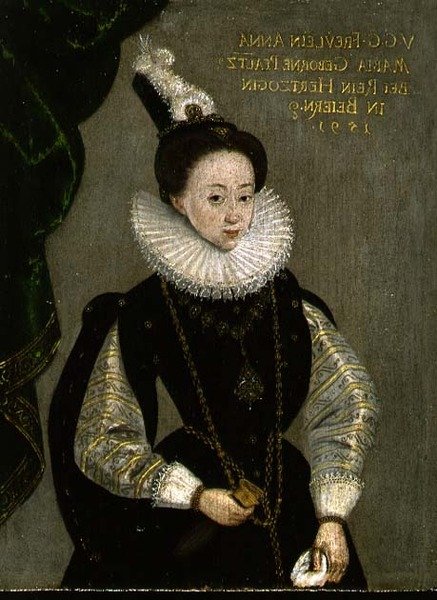 Portret Anny Marii, księżnej Bawarii autorstwa German School