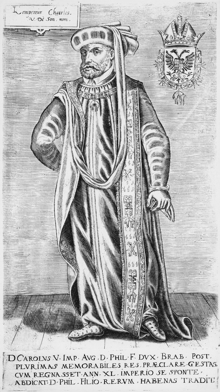 Portret Karola V (1500-1558), Świętego Cesarza Rzymskiego autorstwa German School
