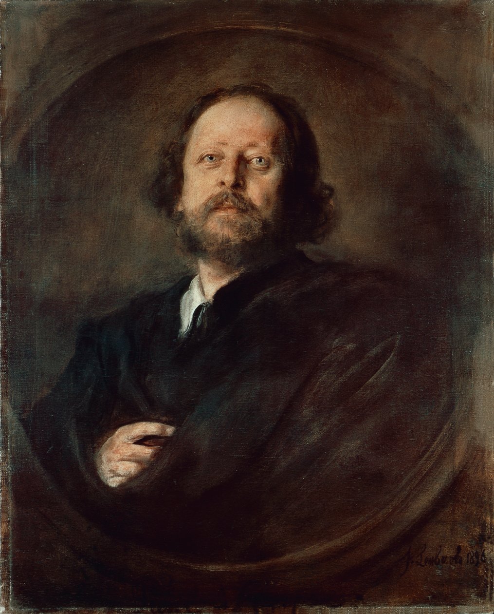 Portret niemieckiego pisarza Paula Johanna Ludwiga von Heyse autorstwa German School