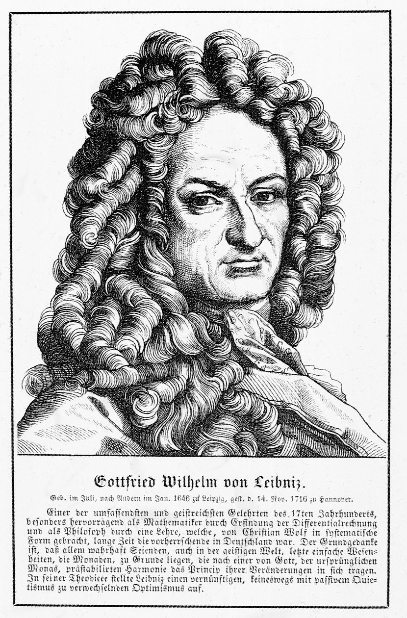 Portret Gottfrieda Wilhelma Leibniza (1646-1716) autorstwa German School