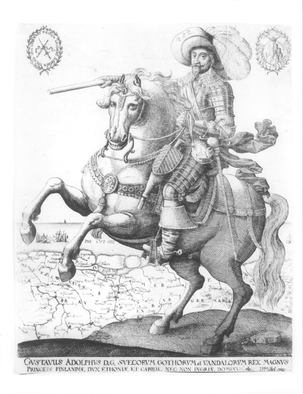 Portret Gustawa Adolfa II, króla Szwecji (1594-1632) autorstwa German School