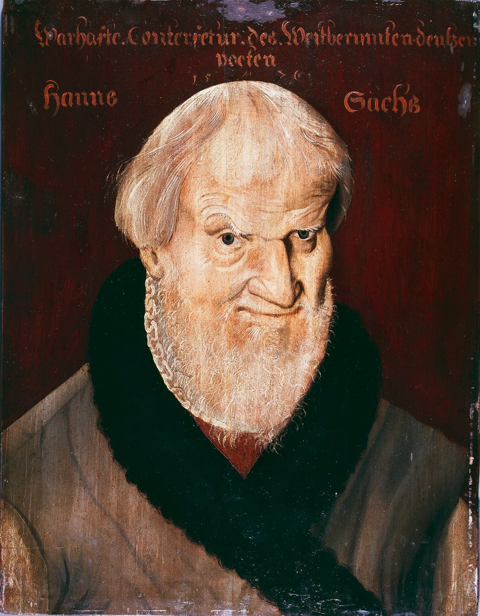 Portret Hansa Sachsa (olej na płótnie) autorstwa German School