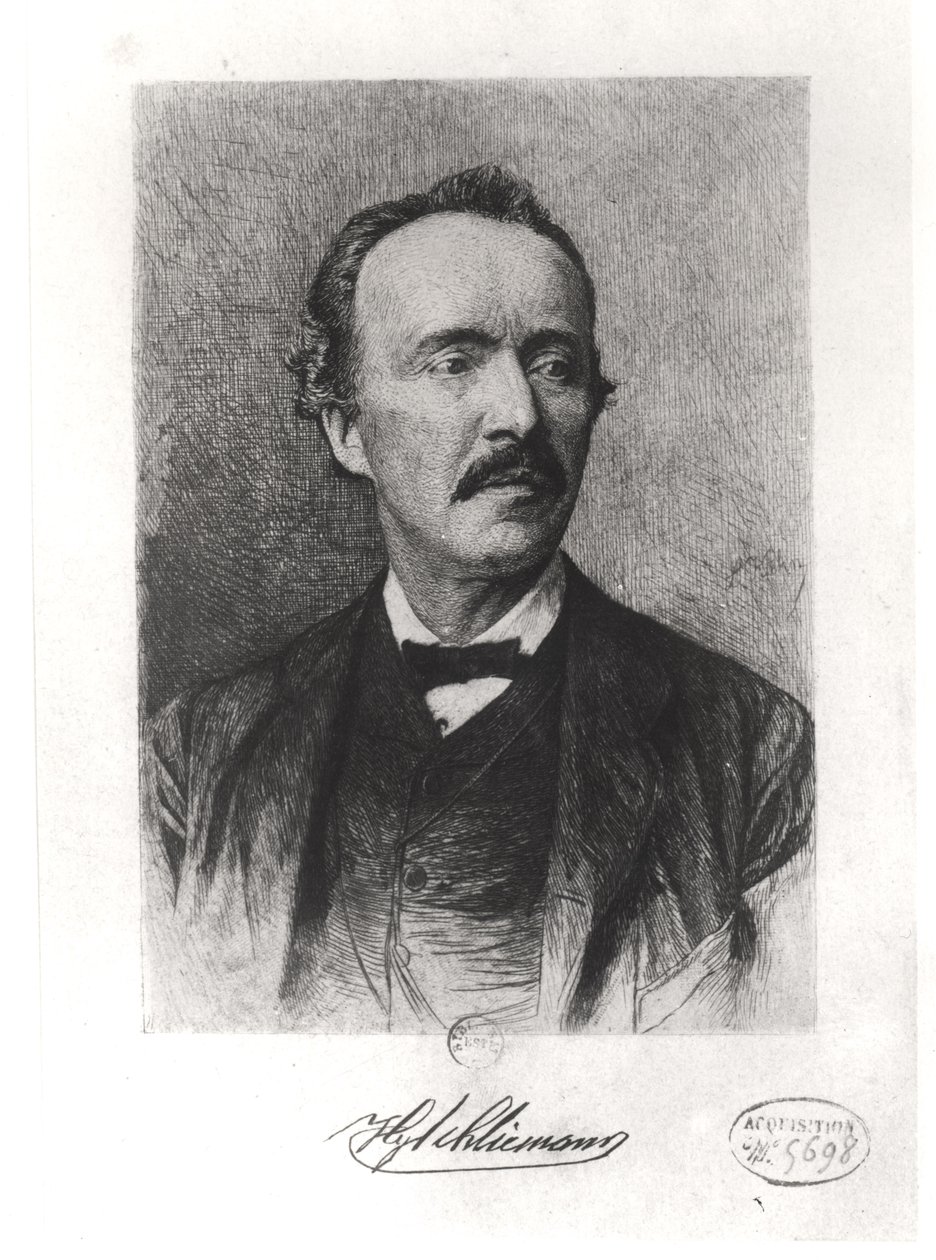 Portret Heinricha Schliemanna (1822-90) autorstwa German School