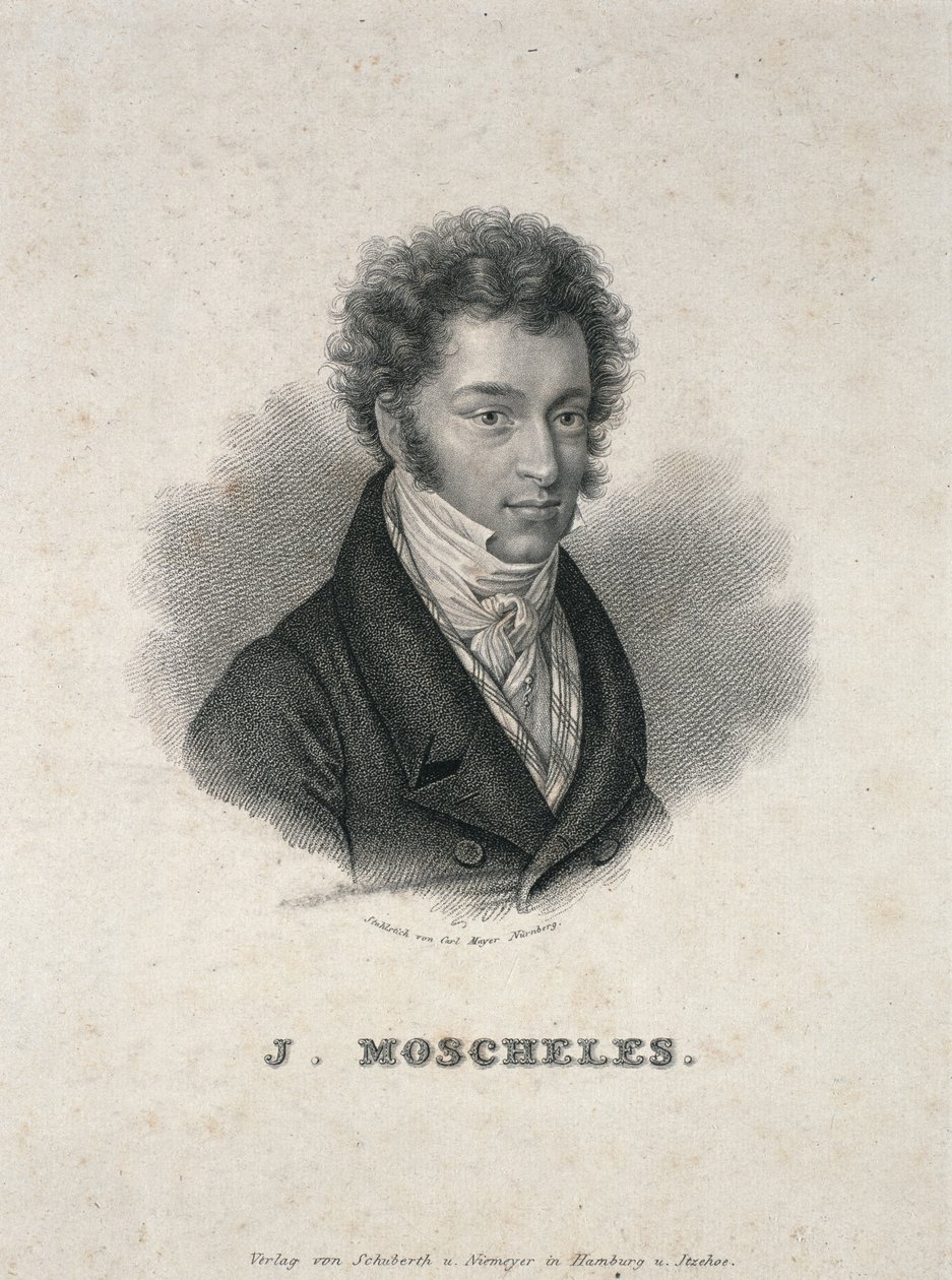 Portret Ignaza Moschelesa (1794-1870) autorstwa German School