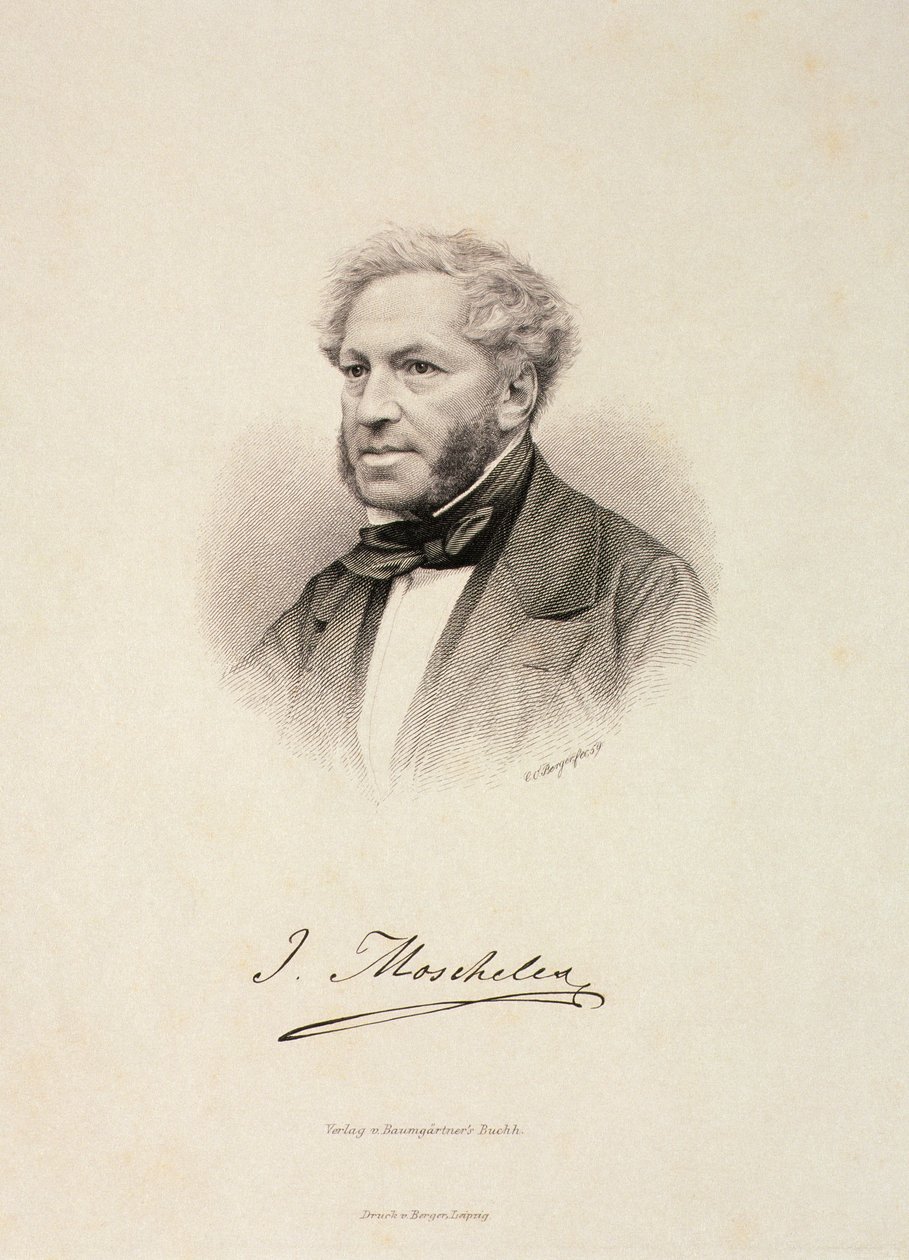 Portret Ignaza Moschelesa (1794-1870) autorstwa German School