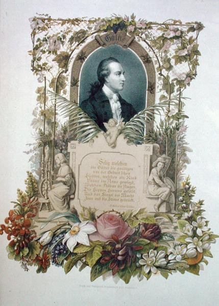 Portret Johanna Wolfganga von Goethego (1749-1832) poety i dramaturga autorstwa German School