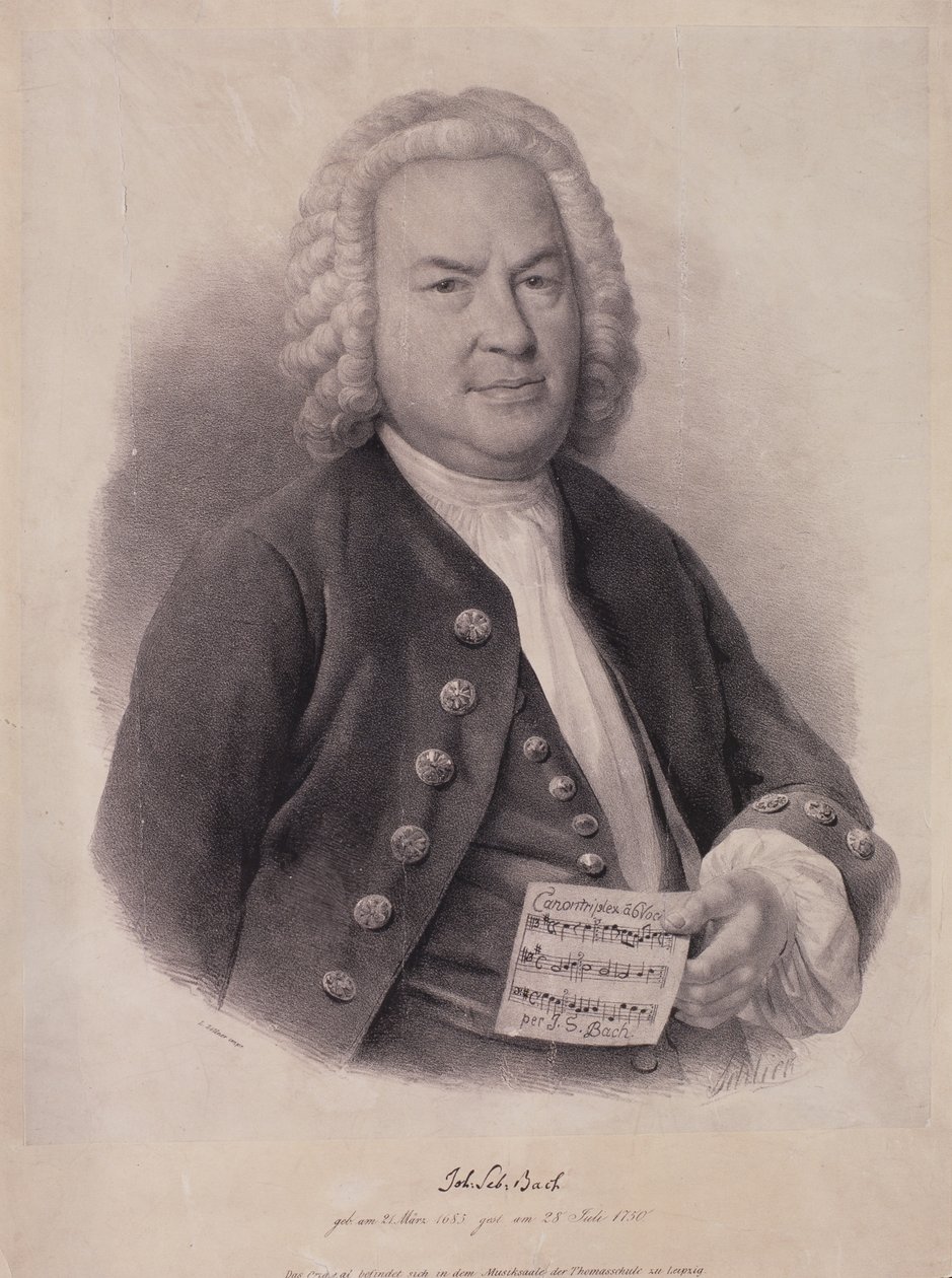 Portret Jana Sebastiana Bacha (1685-1750) rytowany przez F.G. Schlick, 1840 autorstwa German School