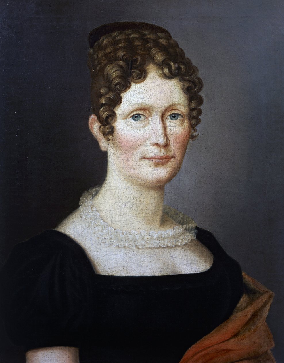 Portret Johanny Christiane Schumann (1767-1836), matki niemieckiego kompozytora Roberta Schumanna (1810-1856), obraz nieznanego artysty z początku XIX wieku autorstwa German School