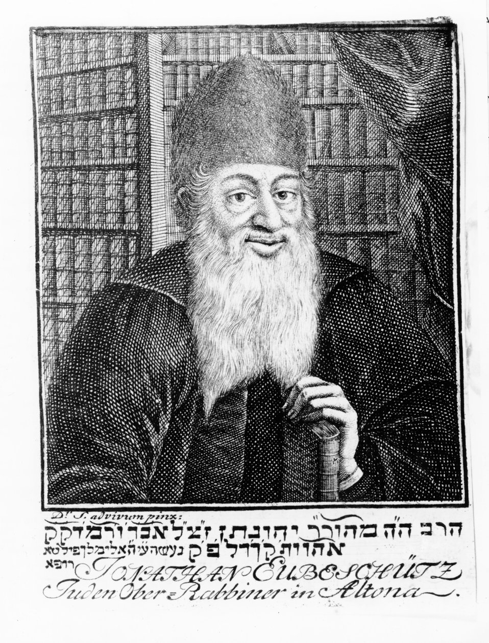 Portret Jonathana Eubeschutza, naczelnego rabina w Altona autorstwa German School