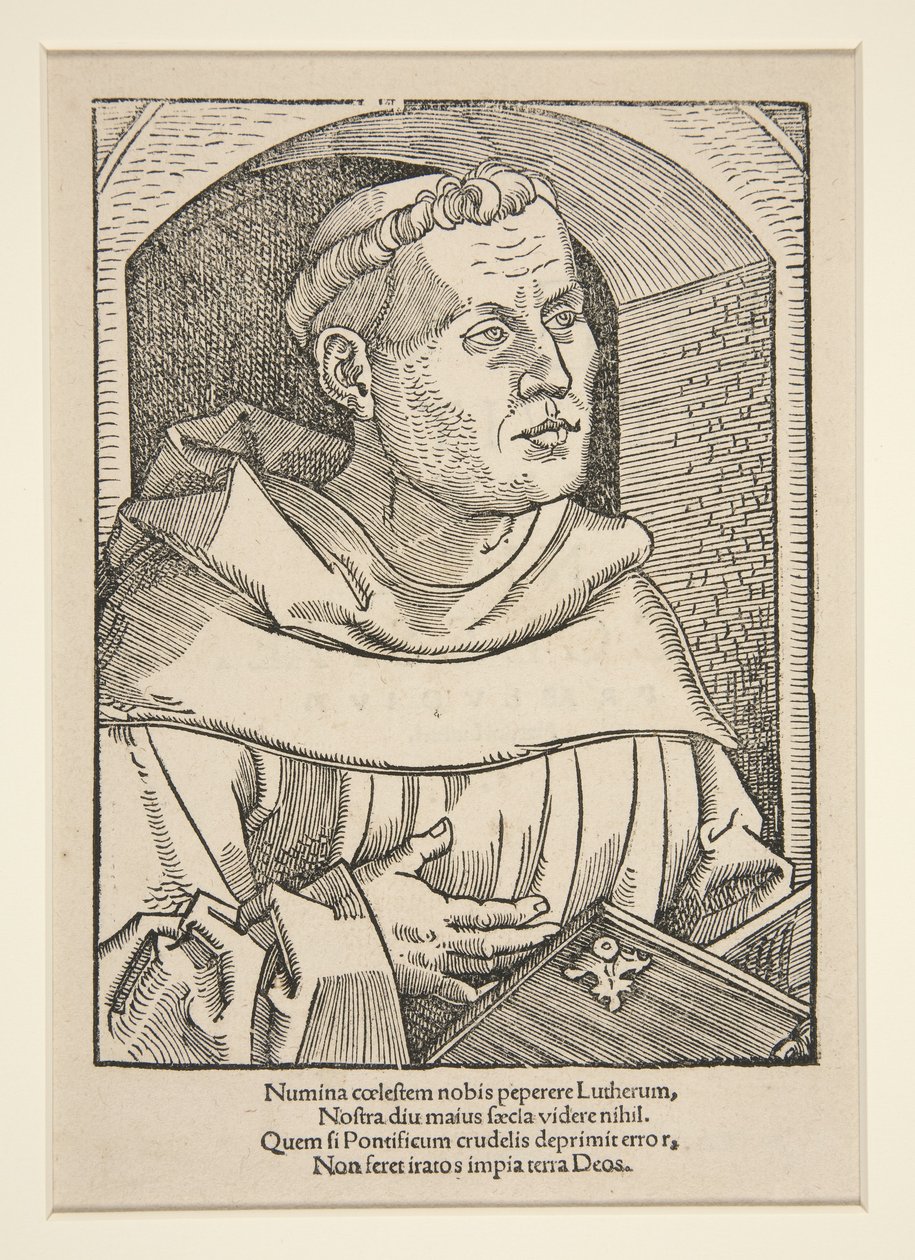 Portret Marcina Lutra (drzeworyt) autorstwa German School