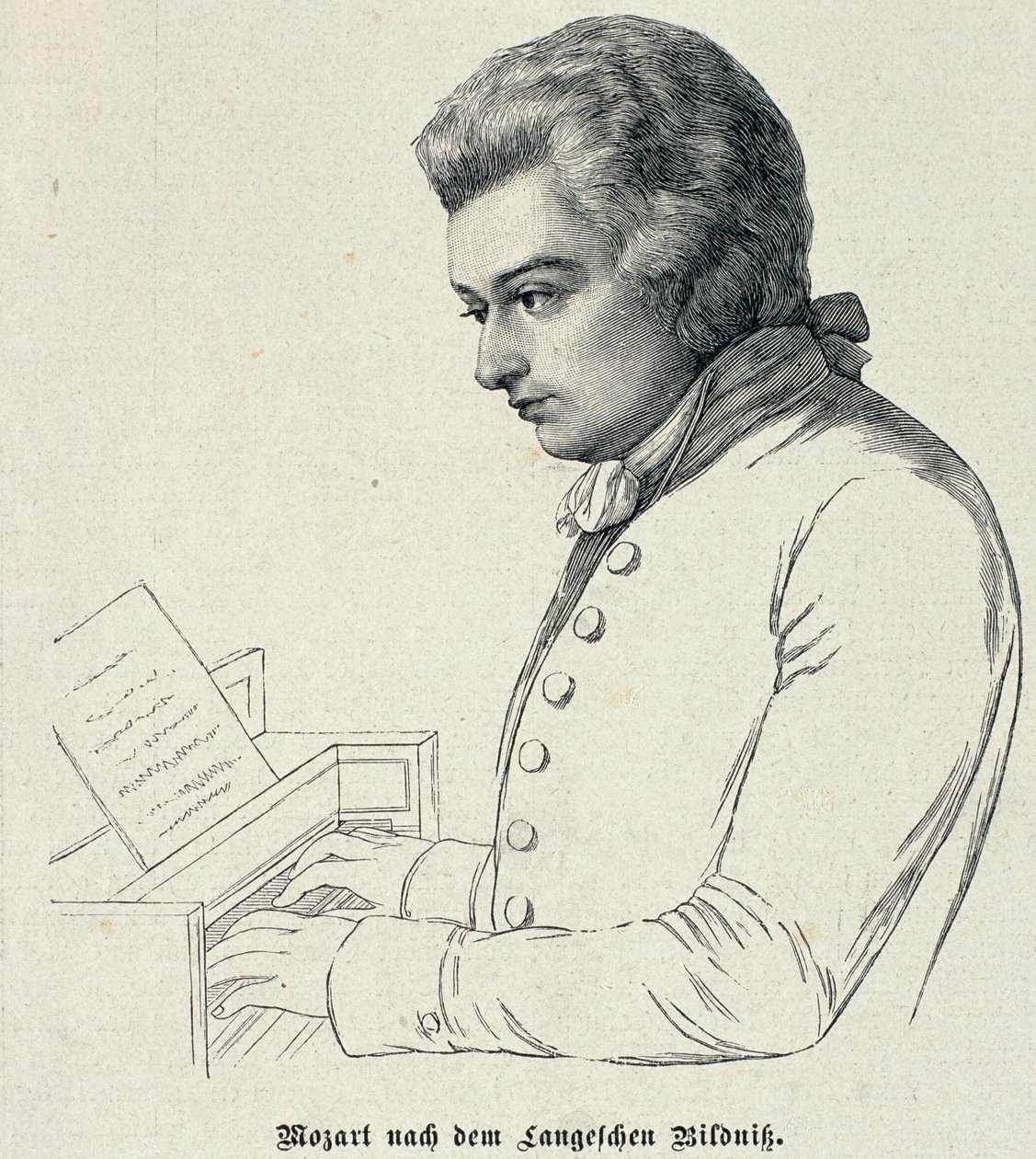 Portret Wolfganga Amadeusza Mozarta (1756-91) autorstwa German School