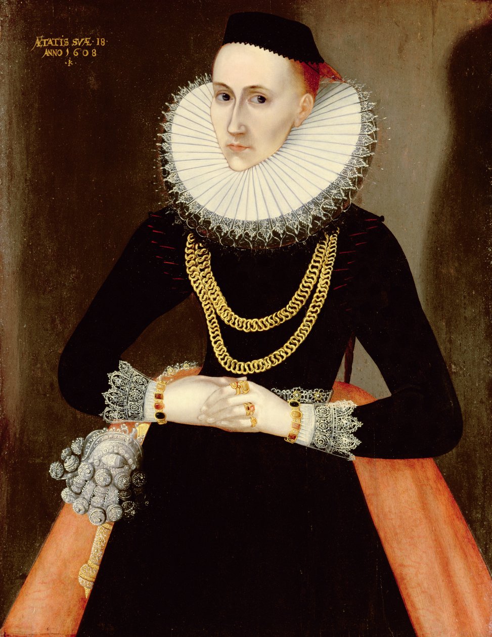 Portret młodej damy, 1608 autorstwa German School